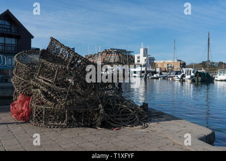 Lymington Hafen Pier während des Tages Stockfoto