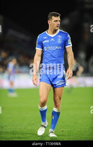 Huddersfield, Großbritannien, 22. 3. 2019. 22. März 2019. John Smiths Stadion, Huddersfield, England; Rugby League Betfred Super League, Huddersfield Riesen vs Rumpf Stockfoto