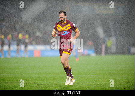 Huddersfield, Großbritannien, 22. 3. 2019. 22. März 2019. John Smiths Stadion, Huddersfield, England; Rugby League Betfred Super League, Huddersfield Riesen vs Rumpf Stockfoto