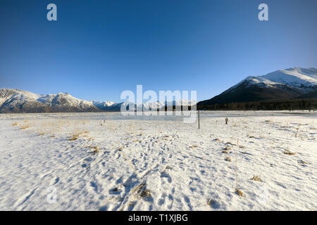 Turnagain Arm und Chugach reichen von Hoffnung, Alaska Stockfoto