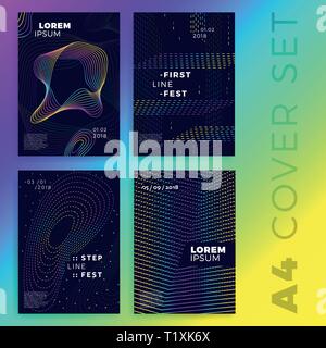 Minimale umfasst Design. Bunte halftone Gradienten. Zukunft Muster Stock Vektor