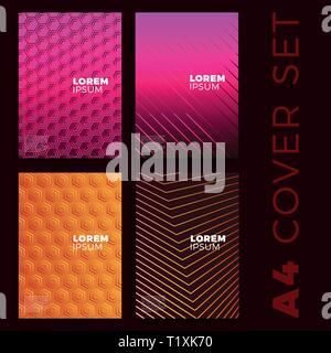 Minimale umfasst Design. Bunte halftone Gradienten. Zukunft Muster Stock Vektor