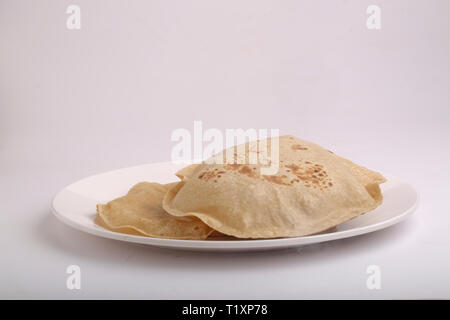 Chappati - nordindische Spezial-Fulka-Roti Stockfoto