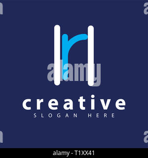 HR initial Logo vector Template Stockfoto