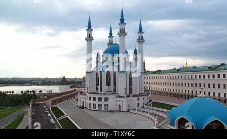 Die Kul Sharif Moschee und Alten Kreml, Kazan, Russland, Republik Tatarstan Stockfoto