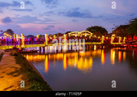 Cau ein Hoi An Brücke in der Alten Stadt Hoi An in Quang Nam Provinz Vietnam Stockfoto
