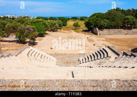 Akropolis antike Stadion in Rhodos Stadt auf der Insel Rhodos in Griechenland Stockfoto