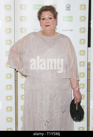 Anne Hegerty nimmt an den Nationalen Filmpreis 2019 zur Porchester Hall in London. Stockfoto