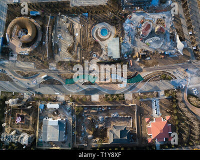 Peking, China. 27 Mär, 2019. Luftbild am 27. März 2019 wird der Standort des Internationalen Gartenbauausstellung 2019 Beijing China (Expo 2019 Beijing) im Landkreis Yanqing von Peking, der Hauptstadt von China. Credit: Ju Huanzong/Xinhua/Alamy leben Nachrichten Stockfoto