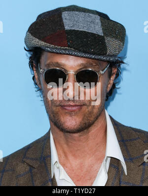 Hollywood, Vereinigte Staaten. 28. März, 2019. HOLLYWOOD, LOS ANGELES, Kalifornien, USA - 28. März: Schauspieler Matthew McConaughey kommt an der Los Angeles Premiere von Neon und Vice Studio's 'The Beach Bum' Kinos ArcLight Hollywood am 28. März 2019 in Hollywood, Los Angeles, Kalifornien, USA. (Foto von David Acosta/Image Press Agency) Quelle: Bild Presse Agentur/Alamy leben Nachrichten Stockfoto