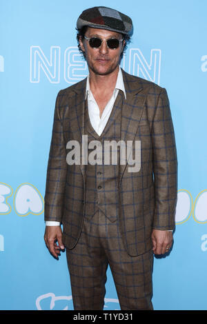 Hollywood, Vereinigte Staaten. 28. März, 2019. HOLLYWOOD, LOS ANGELES, Kalifornien, USA - 28. März: Schauspieler Matthew McConaughey kommt an der Los Angeles Premiere von Neon und Vice Studio's 'The Beach Bum' Kinos ArcLight Hollywood am 28. März 2019 in Hollywood, Los Angeles, Kalifornien, USA. (Foto von David Acosta/Image Press Agency) Quelle: Bild Presse Agentur/Alamy leben Nachrichten Stockfoto