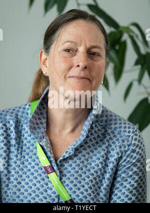 Aarhus, Dänemark. 29. Mär 2019. Lynn Jennings nimmt an der Pressekonferenz im Vorfeld der IAAF World Cross Country Championships am 29. März 2019 in Aarhus, Dänemark Quelle: Gary Mitchell, GMP-Media/Alamy leben Nachrichten Stockfoto