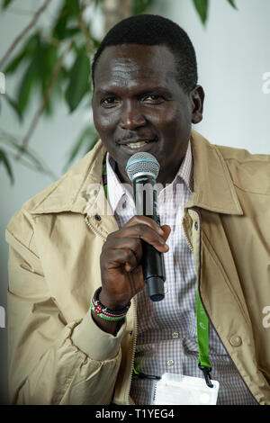 Aarhus, Dänemark. 29. Mär 2019. Paul Tergat nimmt an der Pressekonferenz im Vorfeld der IAAF World Cross Country Championships am 29. März 2019 in Aarhus, Dänemark Quelle: Gary Mitchell, GMP-Media/Alamy leben Nachrichten Stockfoto