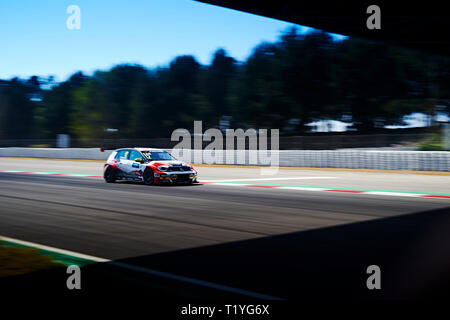 Circuit de Barcelona-Catalunya, Barcelona, Spanien. 29 Mär, 2019. FIA Tourenwagen Meisterschaft, Prüfung Tag 2; Rob Huff (GBR), Volkswagen Golf GTI TCR in Aktion während der WTCR offizielle Test Credit: Aktion plus Sport/Alamy leben Nachrichten Stockfoto