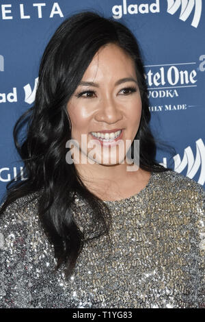 Beverly Hills, Kalifornien, USA. 28. März 2019. Michelle Kwan auf der 30. jährlichen GLAAD Media Awards im Beverly Hilton Hotel in Beverly Hills, CA am Donnerstag, 28. März 2019. Foto von PRPP/PictureLux Credit: PictureLux/Hollywood Archiv/Alamy leben Nachrichten Stockfoto