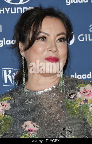 Beverly Hills, Kalifornien, USA. 28. März 2019. Jennifer Tilly am 30. jährlichen GLAAD Media Awards im Beverly Hilton Hotel in Beverly Hills, CA am Donnerstag, 28. März 2019. Foto von PRPP/PictureLux Credit: PictureLux/Hollywood Archiv/Alamy leben Nachrichten Stockfoto