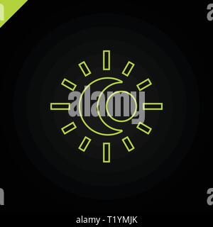 Sonne und Mond-Logo. Abstraktes Vektor-illustration Stock Vektor
