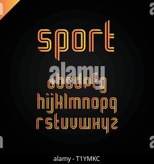 Sport font Vektor square Alphabet oder Buchstaben Set Stock Vektor