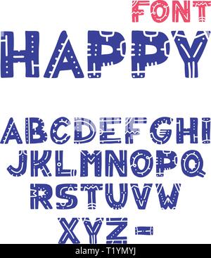 Vektor Hand gezeichnet Alphabet mit Vintage Buchstaben auf weißem Hintergrund. Dekorative Schriftart für Akzentuierung, Tinte Buchstaben, abc Stock Vektor