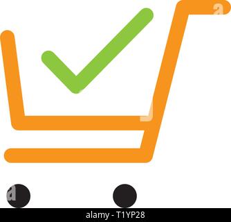 Warenkorb Symbol Vorlage Stock Vektor