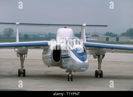 Myasishchev M-55, ehemaligen sowjetischen Spion Flugzeug, von 1992, die von der wissenschaftlichen europäischen Konsortium Geophysica für Atmosphäre sucht über Ozon in der Stratosphäre, Stratosphäre und Troposphäre Interaktion und ihre Auswirkungen auf die globale Erwärmung beschäftigt Stockfoto