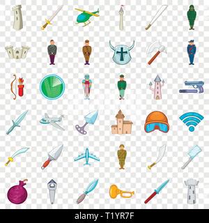 Kalter Krieg Symbole, Cartoon Stil Stock Vektor