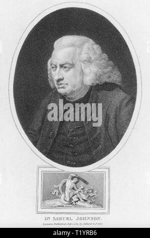 SAMUEL JOHNSON (1709-1784), englischer Schriftsteller und Biograph, lexikograph über 1772 Stockfoto