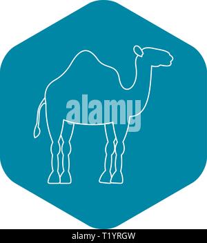 Dromedar Kamel Symbol, einfachen Stil Stock Vektor