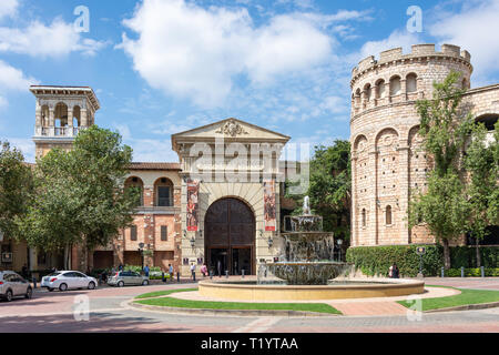 Eingang West zu Montecasino Freizeit & Casino Komplex, Fourways, Sandton, Johannesburg, Gauteng Provinz, Republik Südafrika Stockfoto