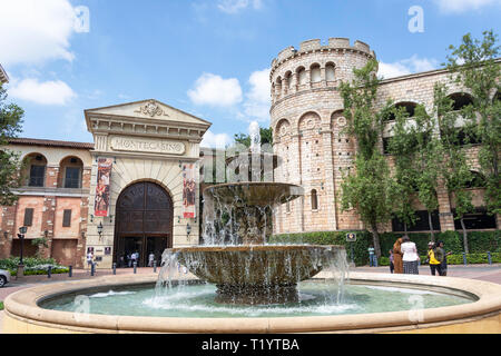 Eingang West zu Montecasino Freizeit & Casino Komplex, Fourways, Sandton, Johannesburg, Gauteng Provinz, Republik Südafrika Stockfoto