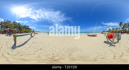 360 Grad Panorama Ansicht von Praia do Futuro. Fortaleza, Brasilien