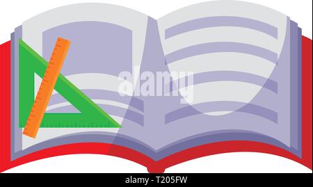 Textbuch mit Regeln Vektor Illustration Design Stock Vektor