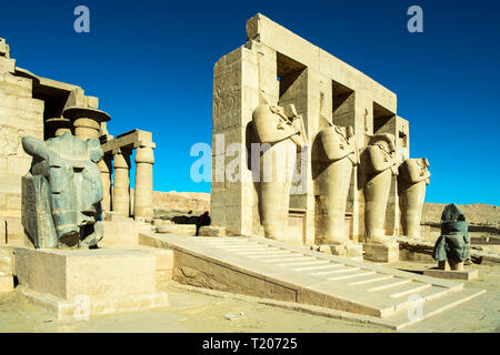 Ägypten, Luxor, Theben-West, Ramesseum, der Totentempel von Ramses II. Stockfoto