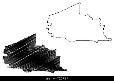 Plano City (USA Städte, Vereinigte Staaten von Amerika, usa Stadt) Karte Vektor-illustration, kritzeln Skizze Stadt von Plano Karte Stock Vektor