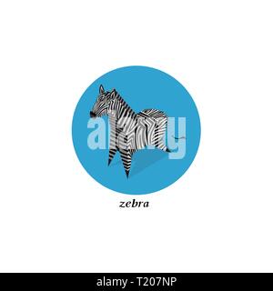 Vektor Papier, Tier, Zebra Stock Vektor