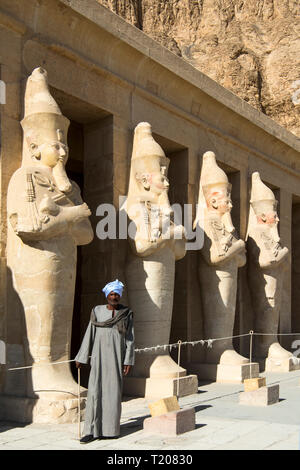 Ägypten, Luxor,, Theben-West Totentempel der Hatschepsut im Talkessel von Deir el-Bahari Stockfoto