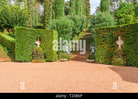 Santa Clotilde Gärten. Lloret de Mar, Costa Brava, Spanien Stockfoto