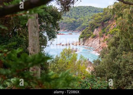 Meerblick von Santa Clotilde Gärten, Katalonien. Spanien Stockfoto