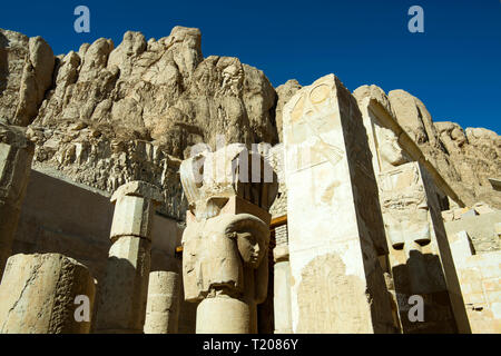 Ägypten, Luxor,, Theben-West Totentempel der Hatschepsut im Talkessel von Deir el-Bahari Stockfoto