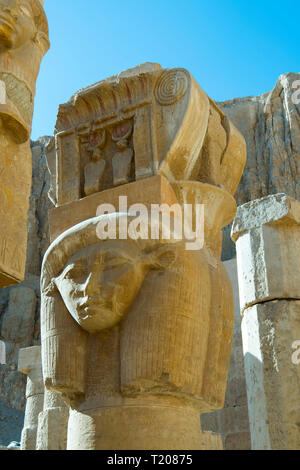 Ägypten, Luxor,, Theben-West Totentempel der Hatschepsut im Talkessel von Deir el-Bahari Stockfoto