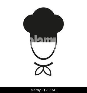 Koch hat Symbol flach. Symbol Flach Stock Vektor