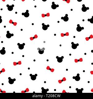 Niedliche Tier Gesicht. Nahtlose wallpaper Stock Vektor