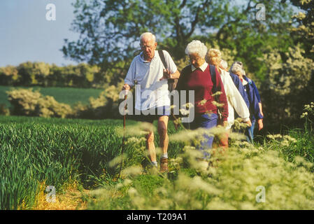 Reifen Ramblers, Lincolnshire Wolds, East Midlands, England, Großbritannien Stockfoto