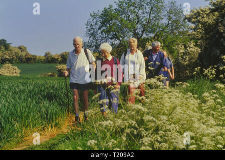 Reifen Ramblers, Lincolnshire Wolds, East Midlands, England, Großbritannien Stockfoto