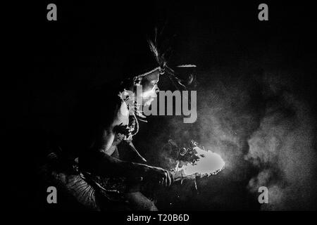 Rituelle Zeremonie, Gabun, Afrika Stockfoto