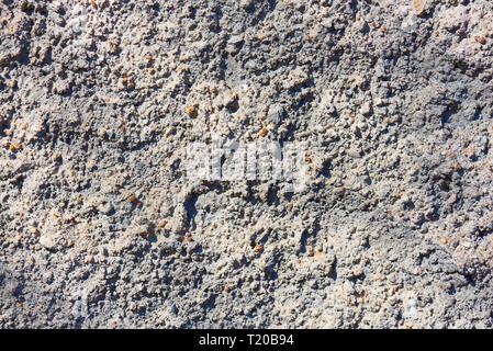 Hintergrund Textur der Straße Putz an der Wand. Stockfoto