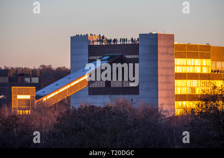 Weltkulturerbe Zeche Zollverein in Essen, Doppelbock Gerüst Welle 12, Ruhrmuseum in der KohlenwŠsche, Stockfoto