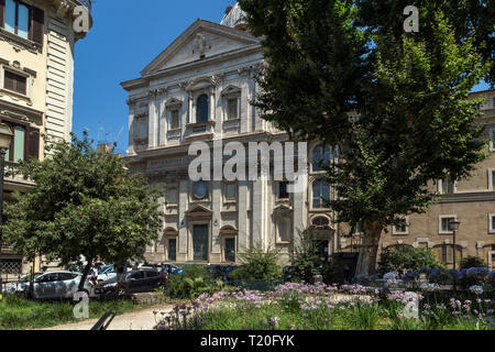 Rom, Italien, 23. JUNI 2017: herrliche Aussicht auf die Basilika San Carlo ai Catinari in Rom, Italien Stockfoto