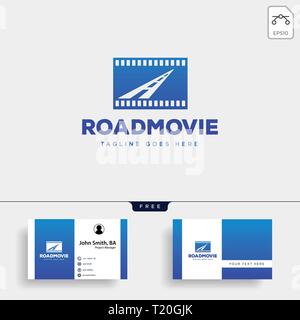 Road Movie oder Kino negative Logo template Vector Illustration icon-Element isoliert - Vektor Datei Stock Vektor