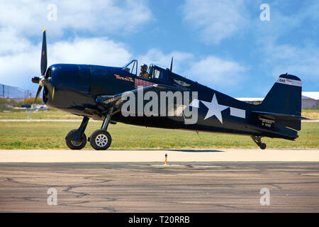 Ein WW2 Grumman F6F Hellcat am Davis-Monthan AFB Tucson Air Show im Arizona Stockfoto